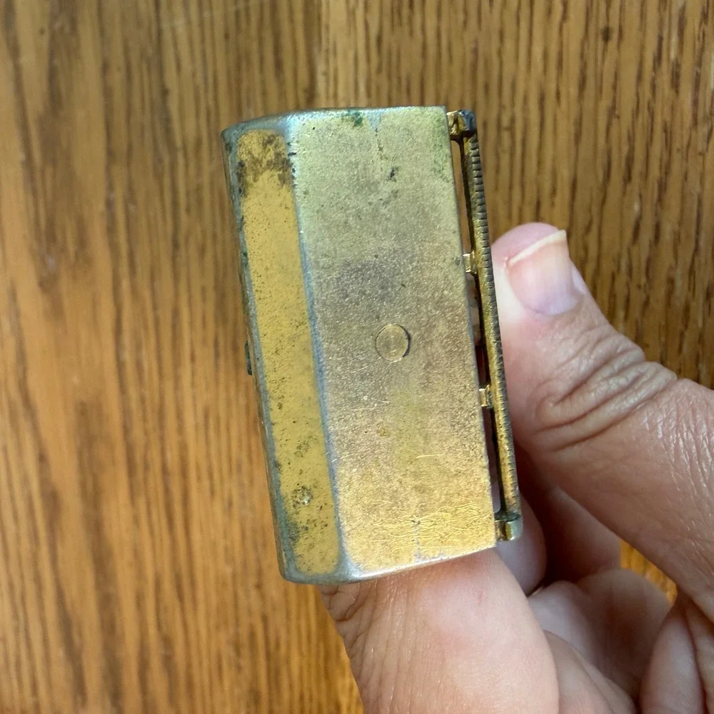Vintage GEM Micromatic Gold Tone Opening Safety Razor Shaving Tool Retro Shaver